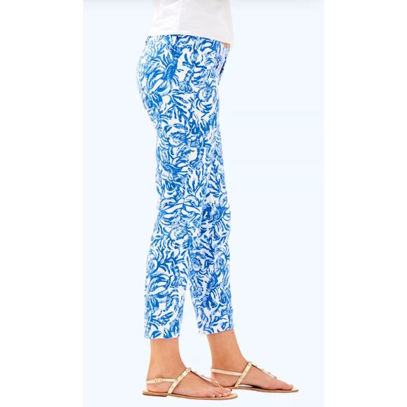 Lilly Pulitzer Sadie Stretch Crop Chino in Resort‎ White On A Roll Size 2 - Picture 4 of 11